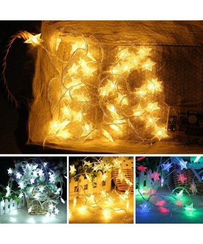 Star String Lights- Star Fairy Lights String Battery Operated 20 Ft 40pcs LED Twinkle Lights Indoor for Kids Patio Wedding Be...