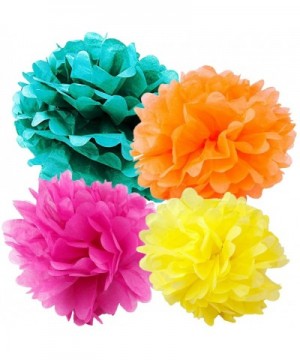 Moana Color Party Supplies Moana Theme Birthday Decorations/ Teal Orange Yellow Fuchsia Tissue Paper Pom Pom Tassel Garland S...