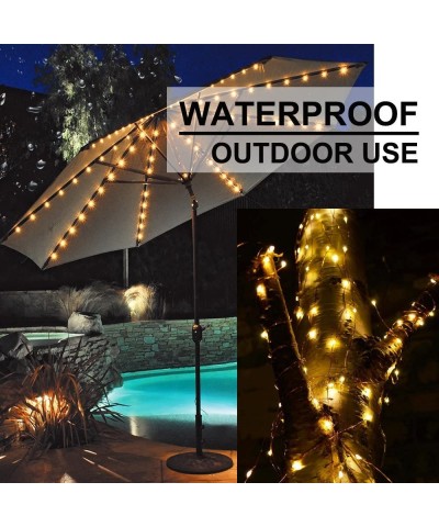 2 Pack 180 LED Fairy Lights- Battery Operated Watering Can Lights- Waterproof Waterfall Lights with Remote and Timer- Soft Wh...