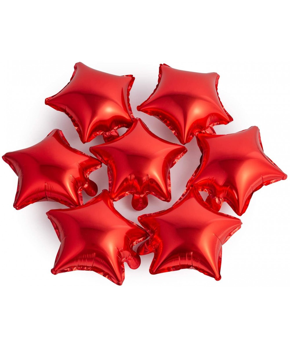 Star-Shaped Balloon 10 inches Mini Foil Balloon 50 pcs Red Mylar Balloons - Red - CI18UK7RLHM $9.85 Balloons