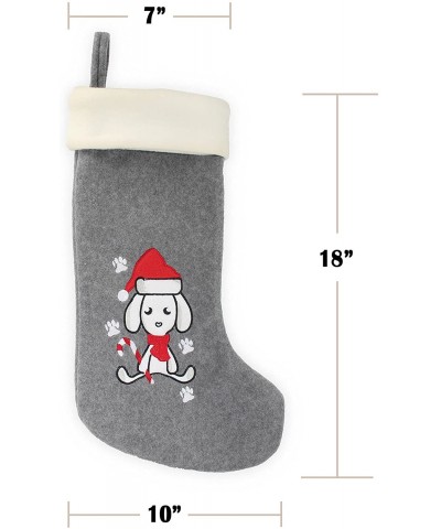 1 Pc Set 18" Classic Hand Embroidered Sequined Cute Animal Christmas Stocking- 14 Dog - 14 Dog - CU18G7SRWO7 $11.52 Stockings...