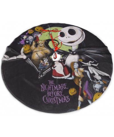 Nightmare Before Christmas Novelty Christmas Tree Skirt Plush Tree Stand Mat Cover for Halloween Decor Holiday Party Decor - ...