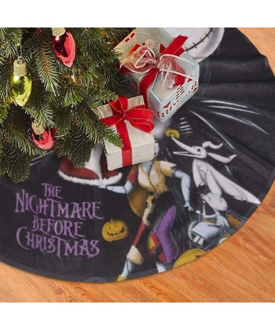 Nightmare Before Christmas Novelty Christmas Tree Skirt Plush Tree Stand Mat Cover for Halloween Decor Holiday Party Decor - ...