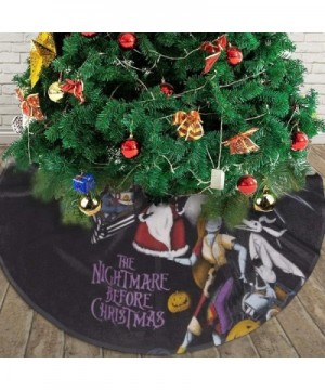 Nightmare Before Christmas Novelty Christmas Tree Skirt Plush Tree Stand Mat Cover for Halloween Decor Holiday Party Decor - ...