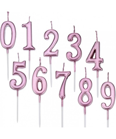 10 Pieces Birthday Numeral Candles Cake Numeral Candles Number 0-9 Glitter Cake Topper Decoration for Birthday Party Favor (P...