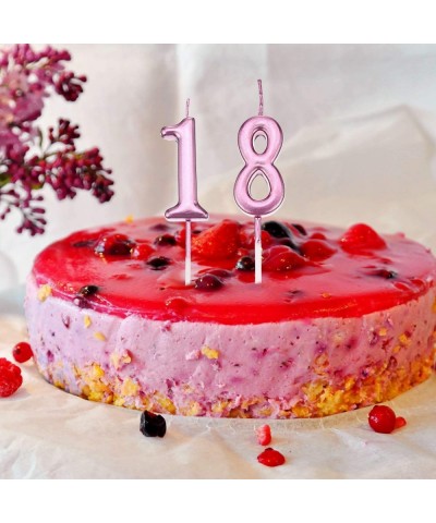 10 Pieces Birthday Numeral Candles Cake Numeral Candles Number 0-9 Glitter Cake Topper Decoration for Birthday Party Favor (P...