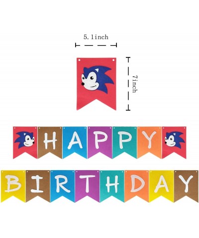 Sonic the Hedgehog birthday banner- Sonic the Hedgehog theme party decoration- children's birthday party supplies. - CP19CAUK...