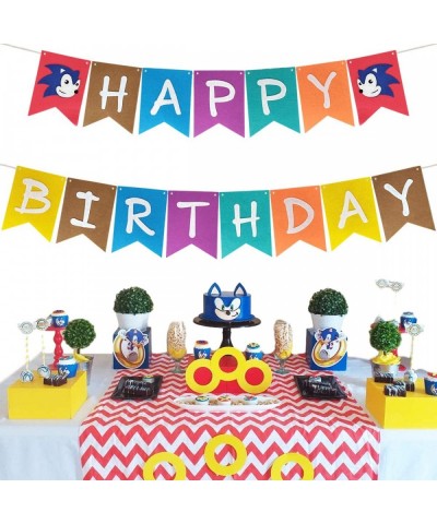 Sonic the Hedgehog birthday banner- Sonic the Hedgehog theme party decoration- children's birthday party supplies. - CP19CAUK...