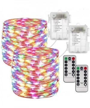 Fairy Lights String 10M 100LED- Battery Powered Copper Wire Lights for Indoor/Outdoor/Christmas/Wedding/Garden etc. 2 Pack (M...