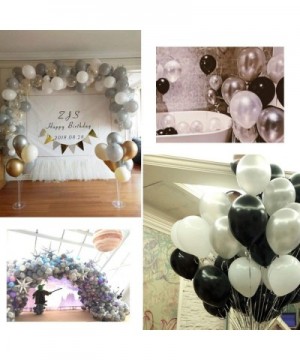 100 PCS 12 Inches Pearlized Silver Latex Balloons Large Thick Big Round Shining Pearlescent Biodegradable Bulk Helium Gas or ...
