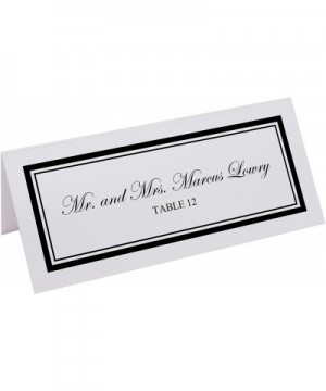 Double Line Border Printable Place Cards- Black- Set of 60 (10 Sheets)- Laser & Inkjet Printers - Perfect for Wedding- Partie...