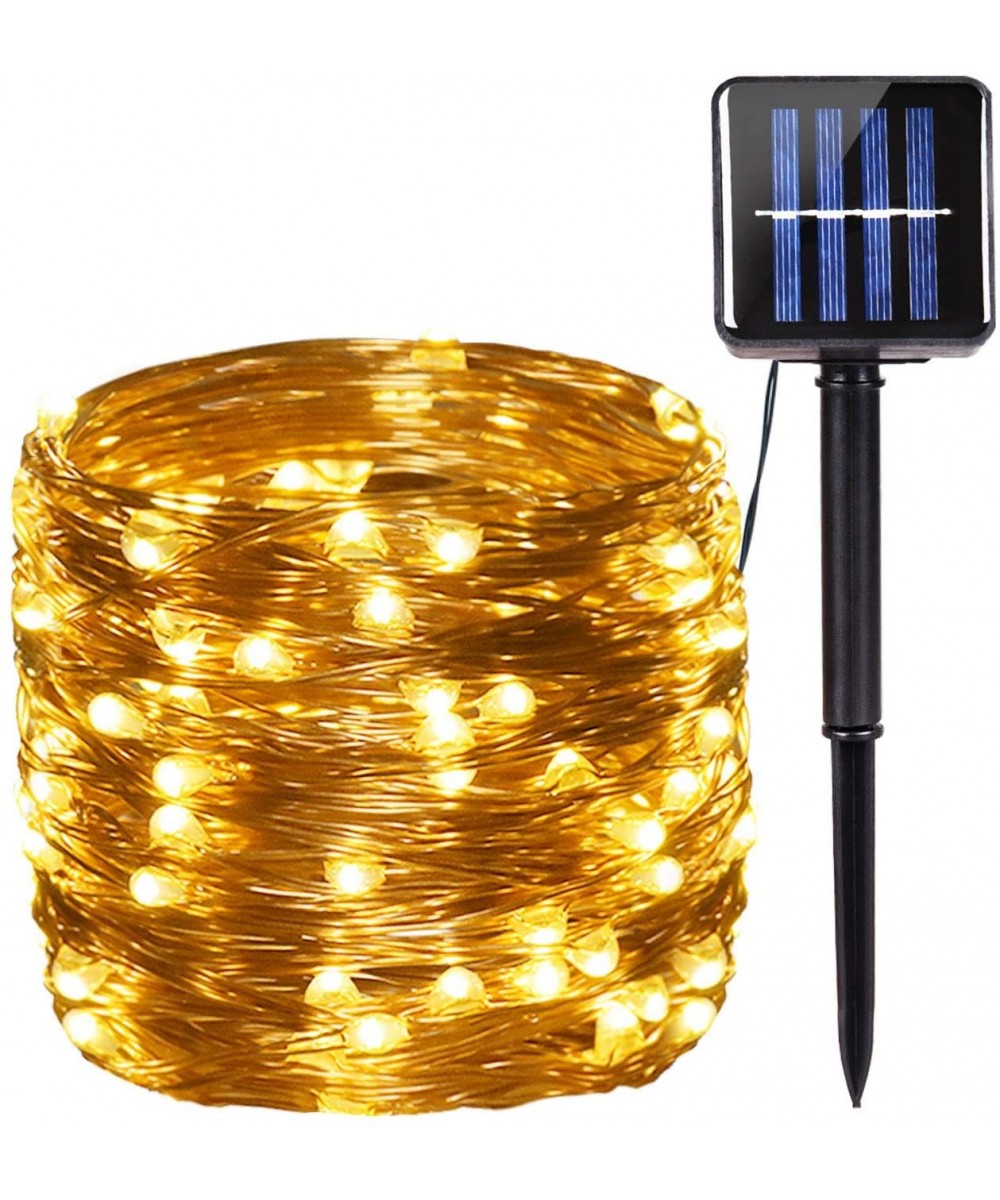 Solar String Lights Outdoor- 100-LED Waterproof Copper Wire Solar Powered String Lights- Decorative Fairy Lights for Outdoor/...