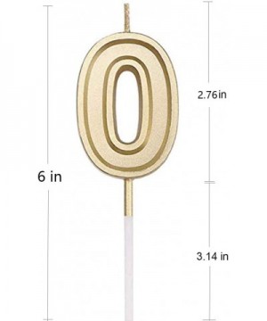 Number Birthday Candle (Golden- 0) - Golden - CB19HA4RY7Q $4.52 Birthday Candles