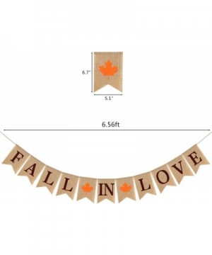 Jute Burlap Fall in Love Banner with Maple leaf- Rustic Fall Autumn Banner Garland for Anniversary Birthday Wedding Engagemen...