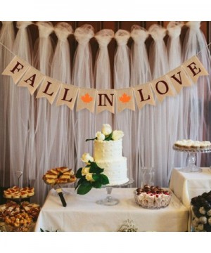 Jute Burlap Fall in Love Banner with Maple leaf- Rustic Fall Autumn Banner Garland for Anniversary Birthday Wedding Engagemen...