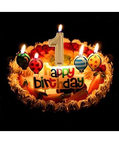 Number Birthday Candle (Golden- 0) - Golden - CB19HA4RY7Q $4.52 Birthday Candles