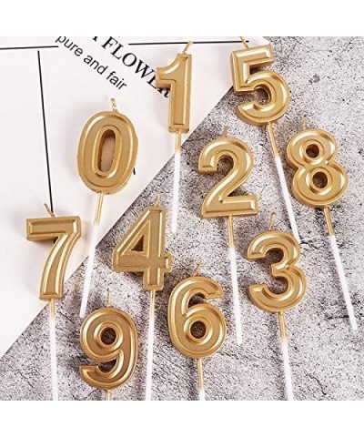 Number Birthday Candle (Golden- 0) - Golden - CB19HA4RY7Q $4.52 Birthday Candles