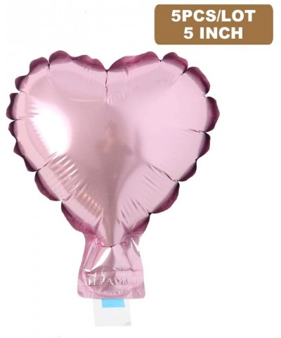 5pcs/lot Mini 5 Inch Star Heart Shape Aluminum Foil Balloons Inflatable Balloons Wedding Birthday Baby Shower Party Flower Ca...