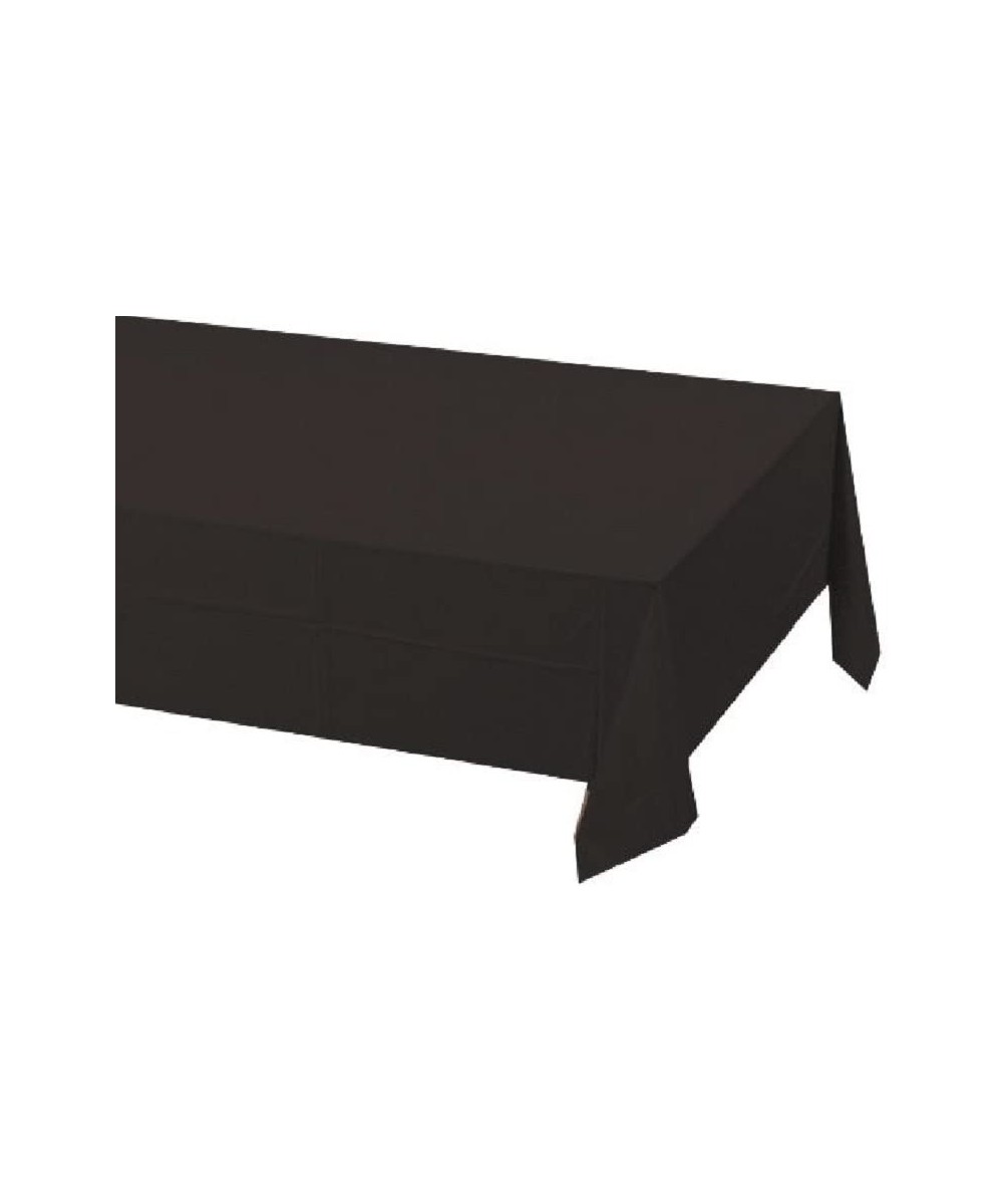 Creative Converting Touch of Color Plastic Lined Table Cover- 54 by 108-Inch- Black Velvet (2 Pack) - CC17YI5TREY $11.68 Tabl...