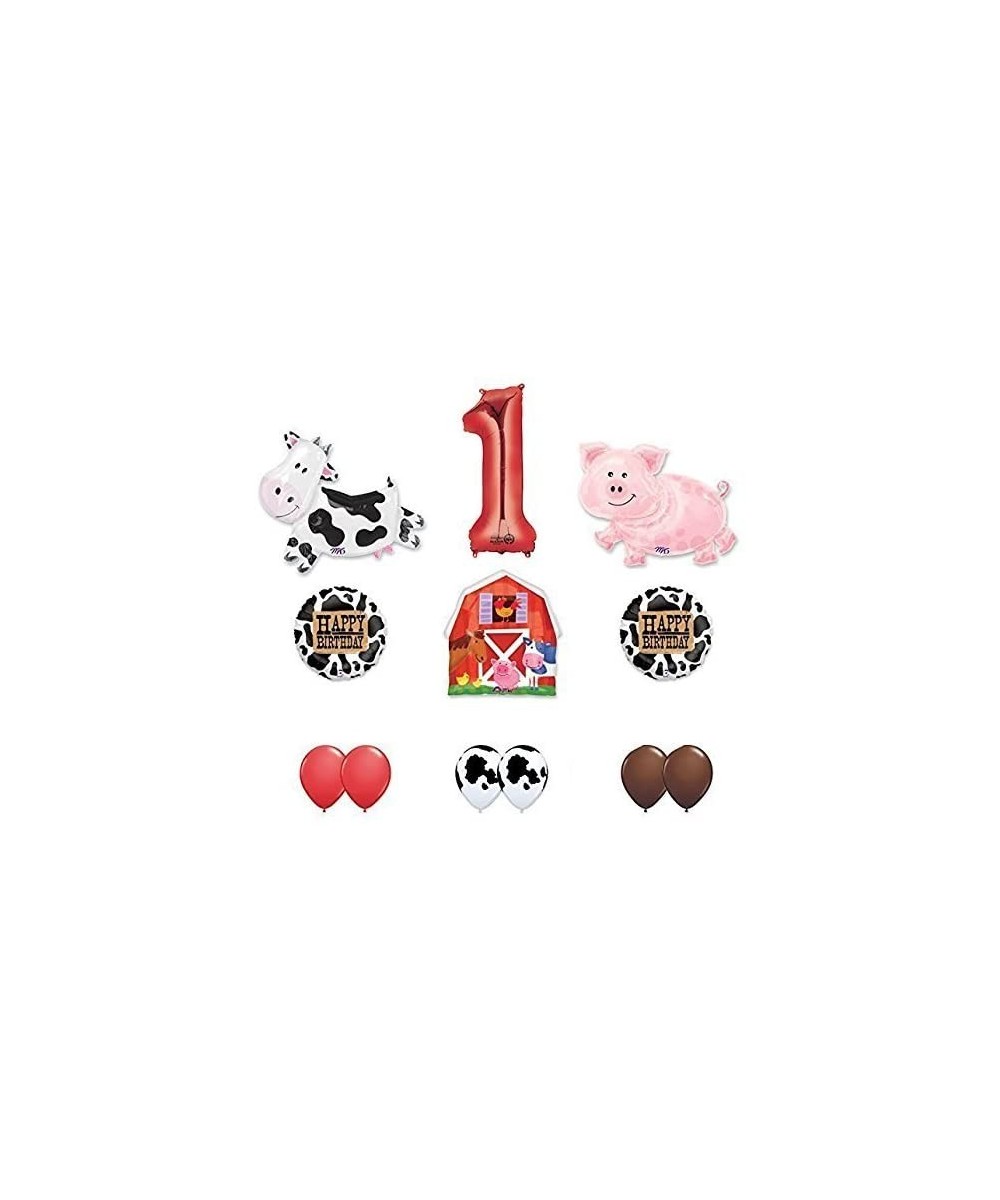 Barn Farm Animals 1st Birthday Party Supplies Cow- Pig- Barn Balloon Decorations - CU17YSGNGI5 $24.27 Balloons