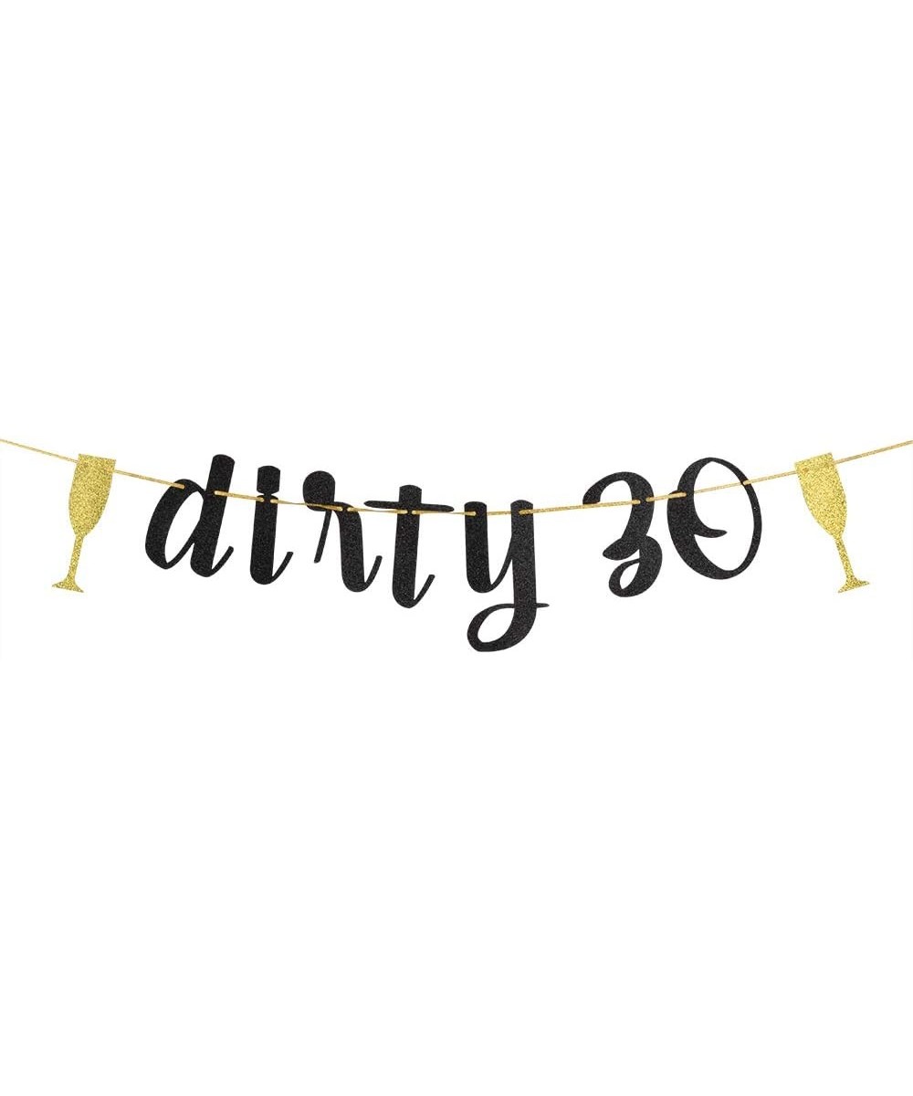 Black Dirty 30 Banner- 30th Birthday/Anniversary Banner- 30th Birthday/Anniversary Party Decoratons - CO19DD4EOIZ $5.94 Banners