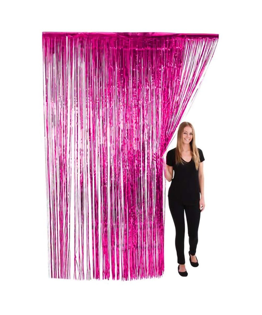 Tall Foil Fringe Curtains Glossy Metallic Tinsel for Party Photo Backdrop Birthday- Gatherings- Holiday- Wedding Decorations-...
