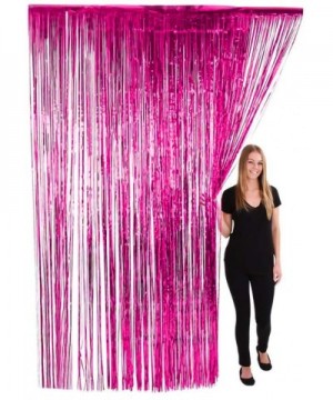 Tall Foil Fringe Curtains Glossy Metallic Tinsel for Party Photo Backdrop Birthday- Gatherings- Holiday- Wedding Decorations-...