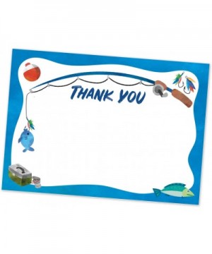 Fishing Thank You Cards (20 Count with Envelopes) - Fishing Birthday Thanks for Kids and Adults - Thank You Cards - CC1997LIK...