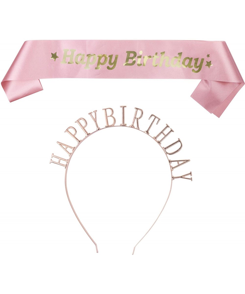 Happy Birthday Sash and Happy Birthday Tiara- Set of 1 Birthday Girl Crown and 1 Birthday Girl Sash! Perfect Birthday Accesso...