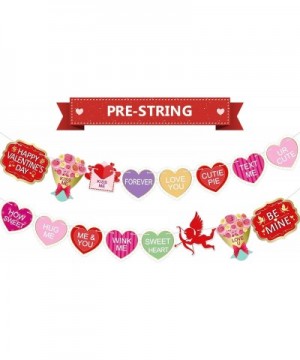 Valentine's Day Heart Banner for Conversation Valentines Day Decoration- Candy Heart Sign Valentine's Cutout Banner for Valen...