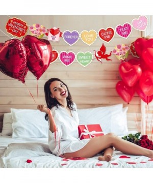 Valentine's Day Heart Banner for Conversation Valentines Day Decoration- Candy Heart Sign Valentine's Cutout Banner for Valen...