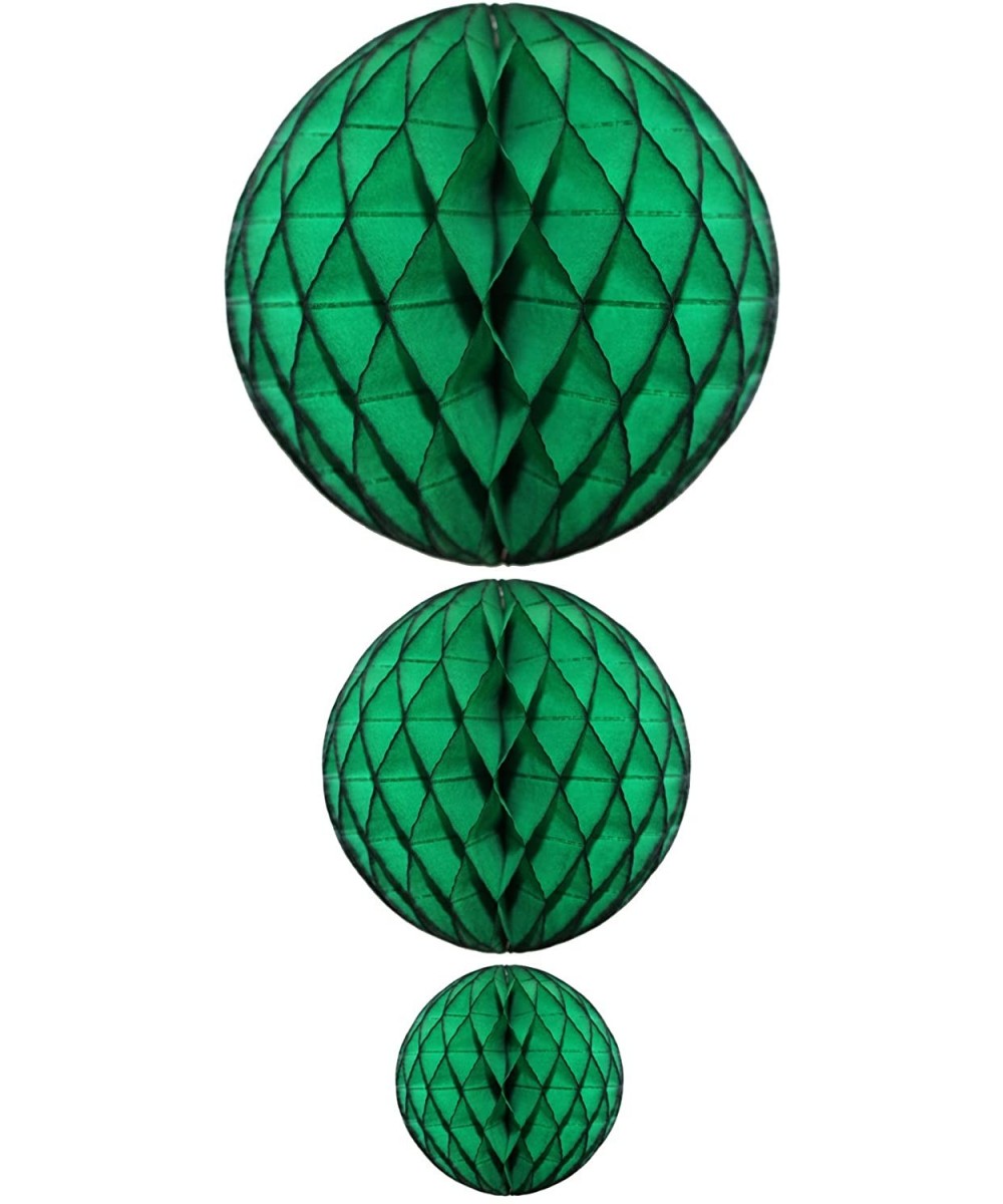 Dark Green Honeycomb Balls- Set of 3 (12 inch- 8 inch- 5 inch) - Dark Green - CU12O1H0KAT $7.32 Tissue Pom Poms