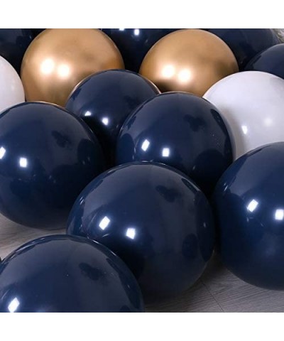 Navy Blue Silver 35pcs Balloons Pack for Boy Girl Birthday Party Decoration Supply - 16" Letter HAPPY BIRTHDAY Balloon- 18" F...