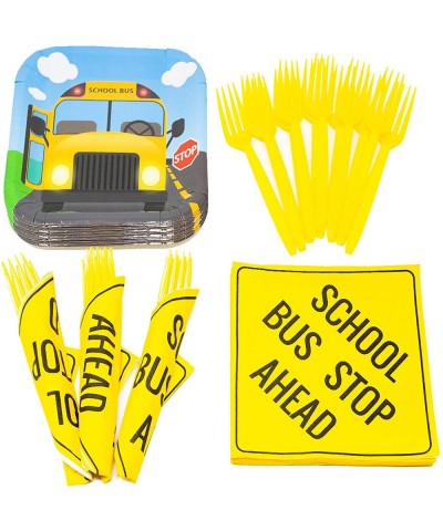 School Bus Value Party Supplies Pack (58+ Pieces for 16 Guests)- Value Party Kit- School Bus Party Plates- School Bus Birthda...