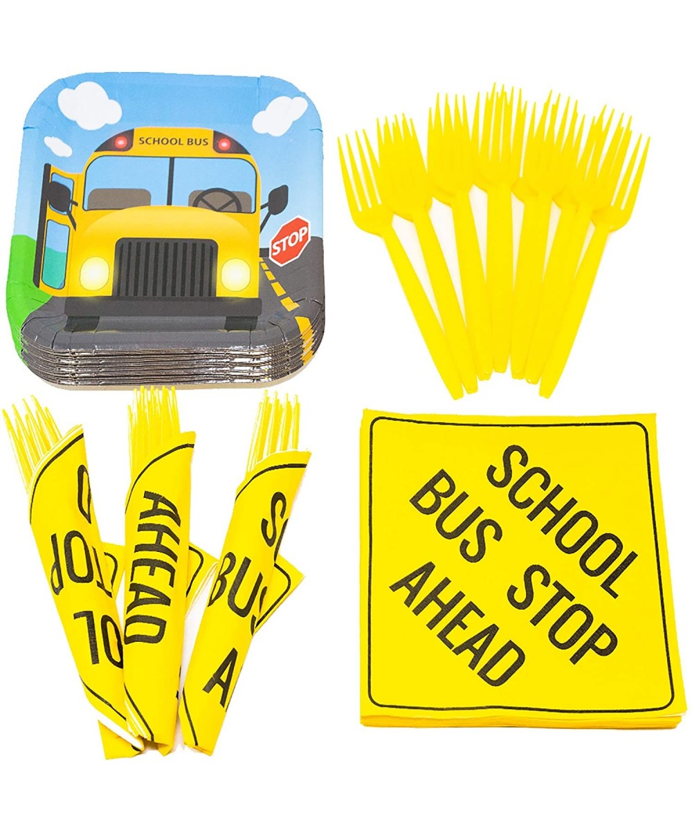 School Bus Value Party Supplies Pack (58+ Pieces for 16 Guests)- Value Party Kit- School Bus Party Plates- School Bus Birthda...