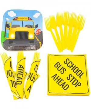 School Bus Value Party Supplies Pack (58+ Pieces for 16 Guests)- Value Party Kit- School Bus Party Plates- School Bus Birthda...