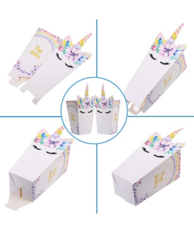 24 Pieces Popcorn Snack Boxes Rainbow Unicorn Pattern Treat Box Popcorn Container for Baby Shower Birthday Party Supplies (St...