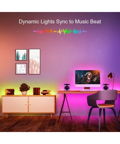 16.4 Foot LED Strip Lights with Remote Music Sync LED Lights for Bedroom Color Changing SMD5050 RGB LED Strip Lights - CS19C4...