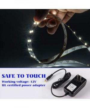 White LED Strip Rope Flexible Lights Dimmable- 16.4ft 2835 300LEDs with 2A UL Power Adapter-Touch Dimmer Non Waterproof DIY D...