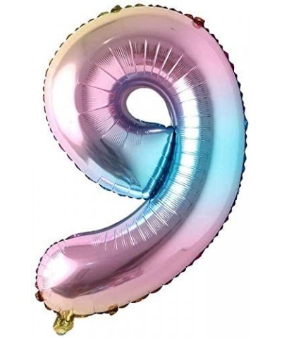 40 inch Rainbow Gradient Colorful Big Size Number Foil Helium Balloons Birthday Party Celebration Decoration Large globos (40...