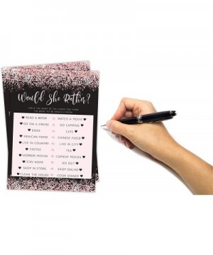 Pink and Black Bridal Shower Bachelorette Games- He Said She Said- Find The Guest Quest- Would She Rather- Phone Game- 25 gam...