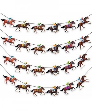 Kentucky Derby Banners Party Supplies Horse Racing Streamers Decorations（4PCS） - CK18R3SOO9M $9.37 Banners