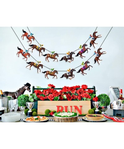 Kentucky Derby Banners Party Supplies Horse Racing Streamers Decorations（4PCS） - CK18R3SOO9M $9.37 Banners