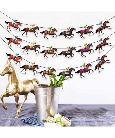 Kentucky Derby Banners Party Supplies Horse Racing Streamers Decorations（4PCS） - CK18R3SOO9M $9.37 Banners