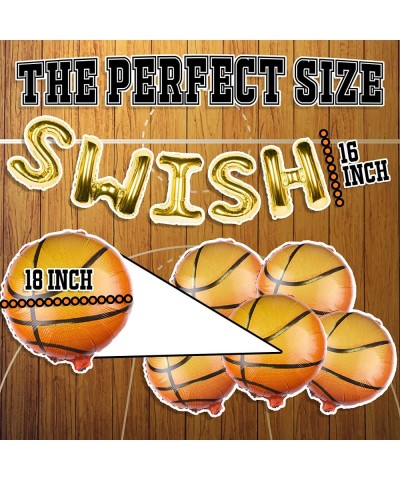 Basketball Party Decorations - SWISH Balloon Banner + Basketball Sports Themed Birthday Party Supplies for Boys or Girls - My...