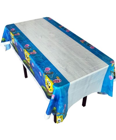 2pcs Spongebob Squarepants Themed Birthday Party Decorations - Disposable Spongebob Plastic Tablecloth - 70.8 x 42.5"- Dispos...