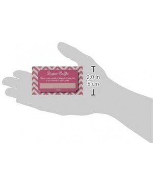 Pink Chevron Printed Diaper Raffle Tickets Girl Baby Shower Games (50-Cards) - CV11JGCHEDV $11.71 Invitations