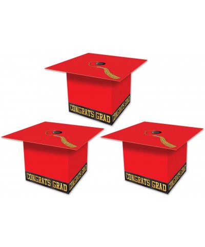 Grad Cap Favor Boxes- 31/4 by 31/4-Inch- Red - Red - CP11L4JNF2D $7.20 Favors