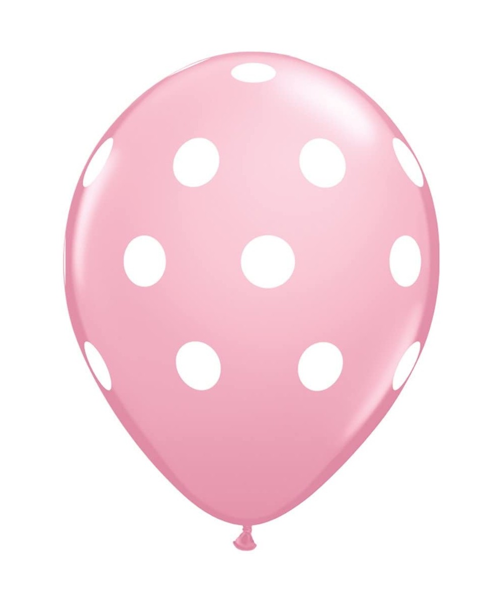 50 Count Big Polka Dots Latex Balloon- 11"- Pink - Pink - CI11YI62BUV $14.55 Balloons