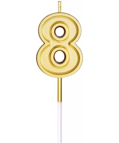 Birthday Candles Number Candles Gold Glitter Cake Topper Decoration Birthday Numeral Candles for Party Anniversary Kids Pets ...